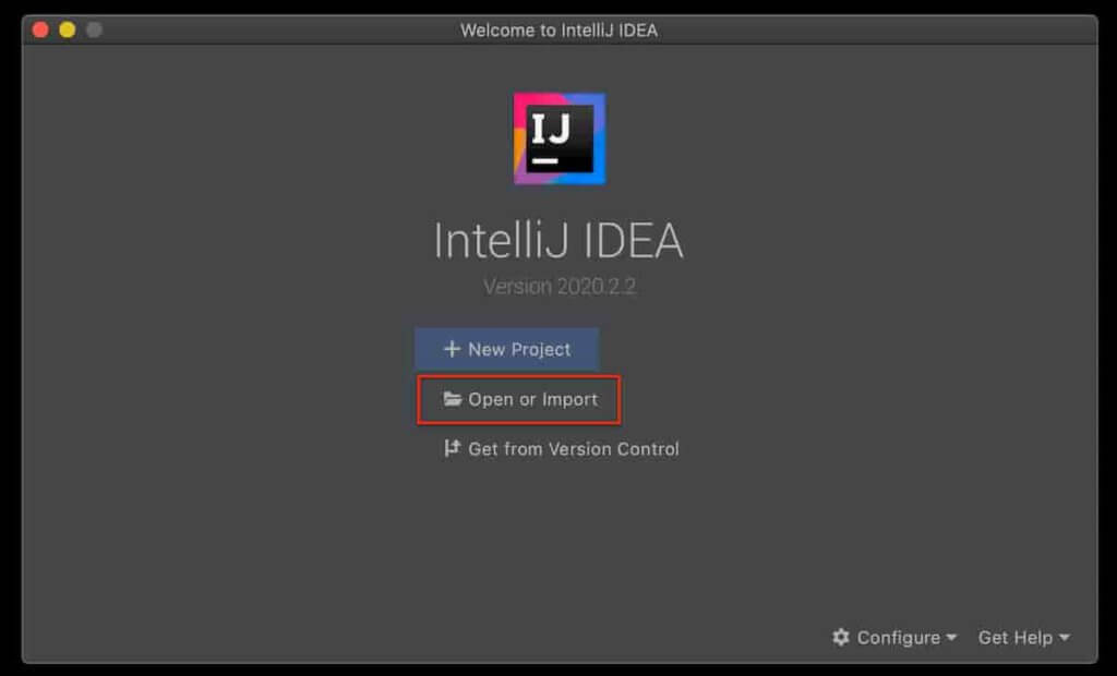 IntelliJ IDEA Community Edition を起動します。